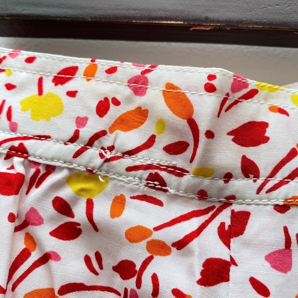 Vintage Floral Midi Skirt - Pink and Red - Picture 6 of 7